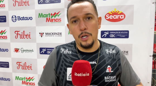 Gabriel Leite, técnico do Batavo Mackenzie, durante entrevista
