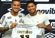 Philippe Coutinho é apresentado no Santos e 'ganha' número 11 de Rony