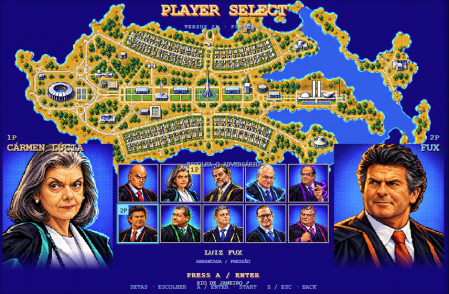 Game do STF tem 10 ministros jogáveis • Reprodução/STF Fighter