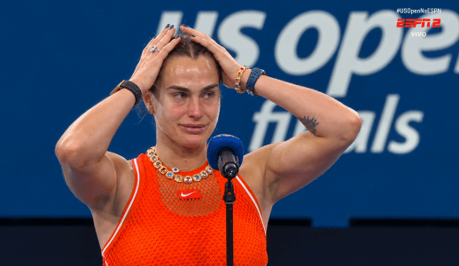 Sabalenka se emociona após o vice do US Open 2026