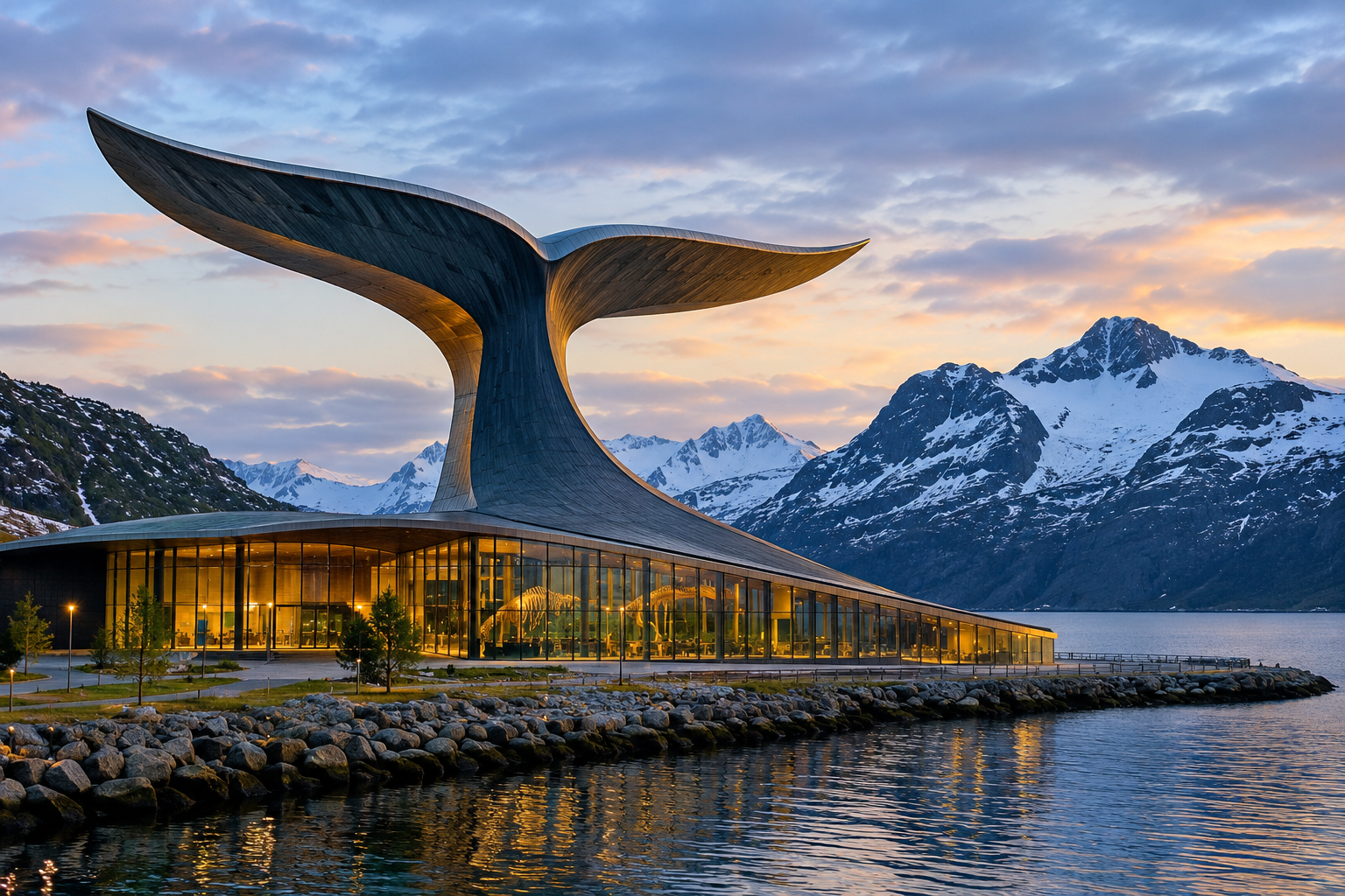 Museu em forma de cauda de baleia será inaugurado na Noruega em 2027