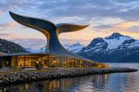 Museu em forma de cauda de baleia será inaugurado na Noruega em 2027
