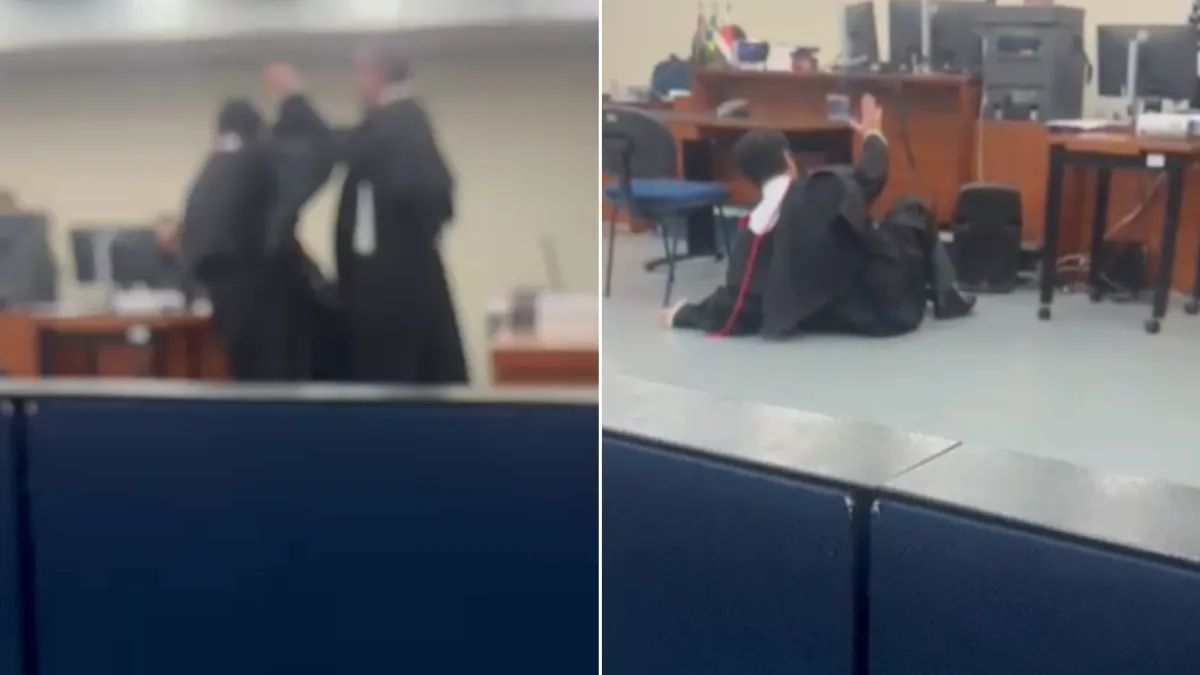 Vídeo: promotor diz ter sido empurrado por advogado em SP; veja momento da confusão