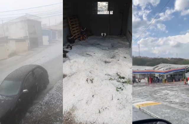 Chuva forte e granizo provocam estragos no Sul de Minas