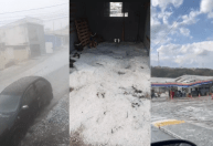 Chuva forte e granizo provocam estragos no Sul de Minas