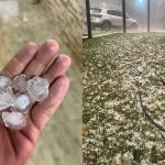 Cidades da Grande BH registram forte chuva e granizo neste domingo (13)