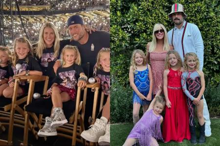 Família Stafford em show da 'The Eras Tour', de Taylor Swift, e fantasiados como Taylor e Travis para Halloween • Reprodução | Instagram | Kelly Stafford