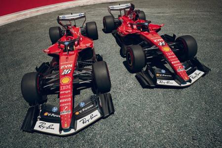 Carro da Ferrari em homenagem a Michael Schumacher que será utilizado no GP da Itália, neste final de semana