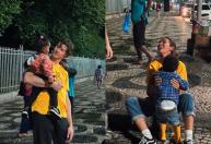 Vídeo: Bruna Marquezine e Shawn Mendes distribuem marmitas nas ruas do RJ