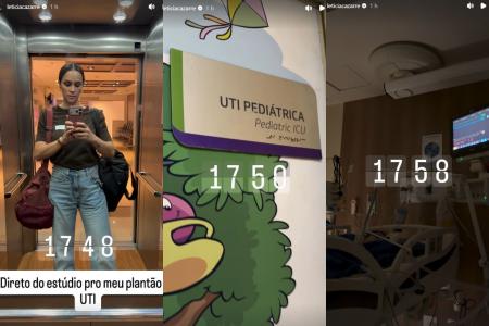 Leticia Cazarré acompanha Maria Guilhermina no hospital