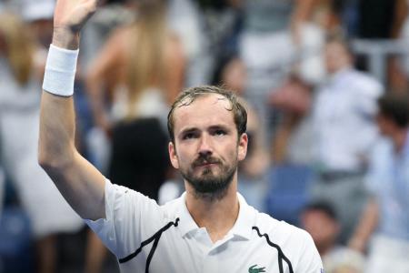 Daniil Medvedev em ação no US Open