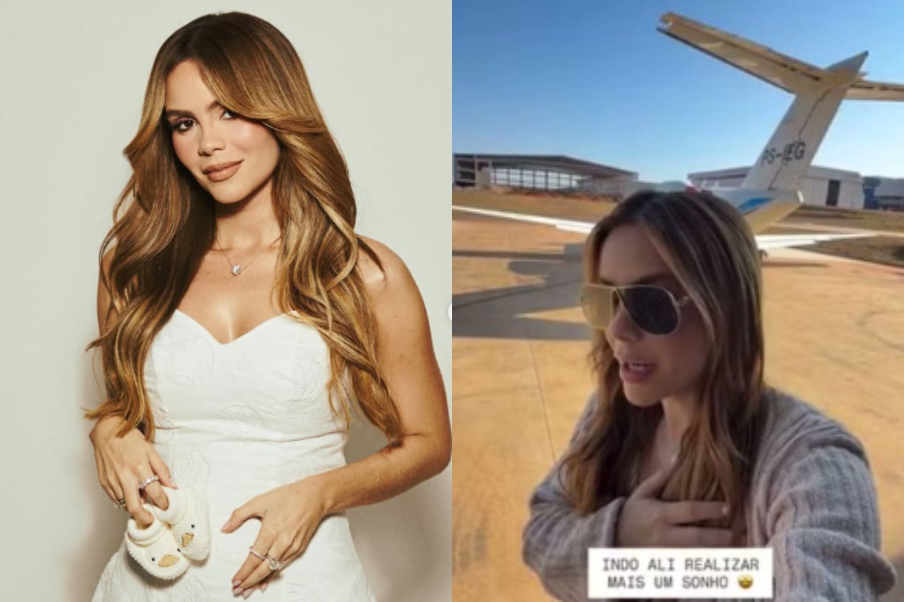 Avião com cantora do hit Peão Todo Tatuado tem 'problema sério'; ela está grávida