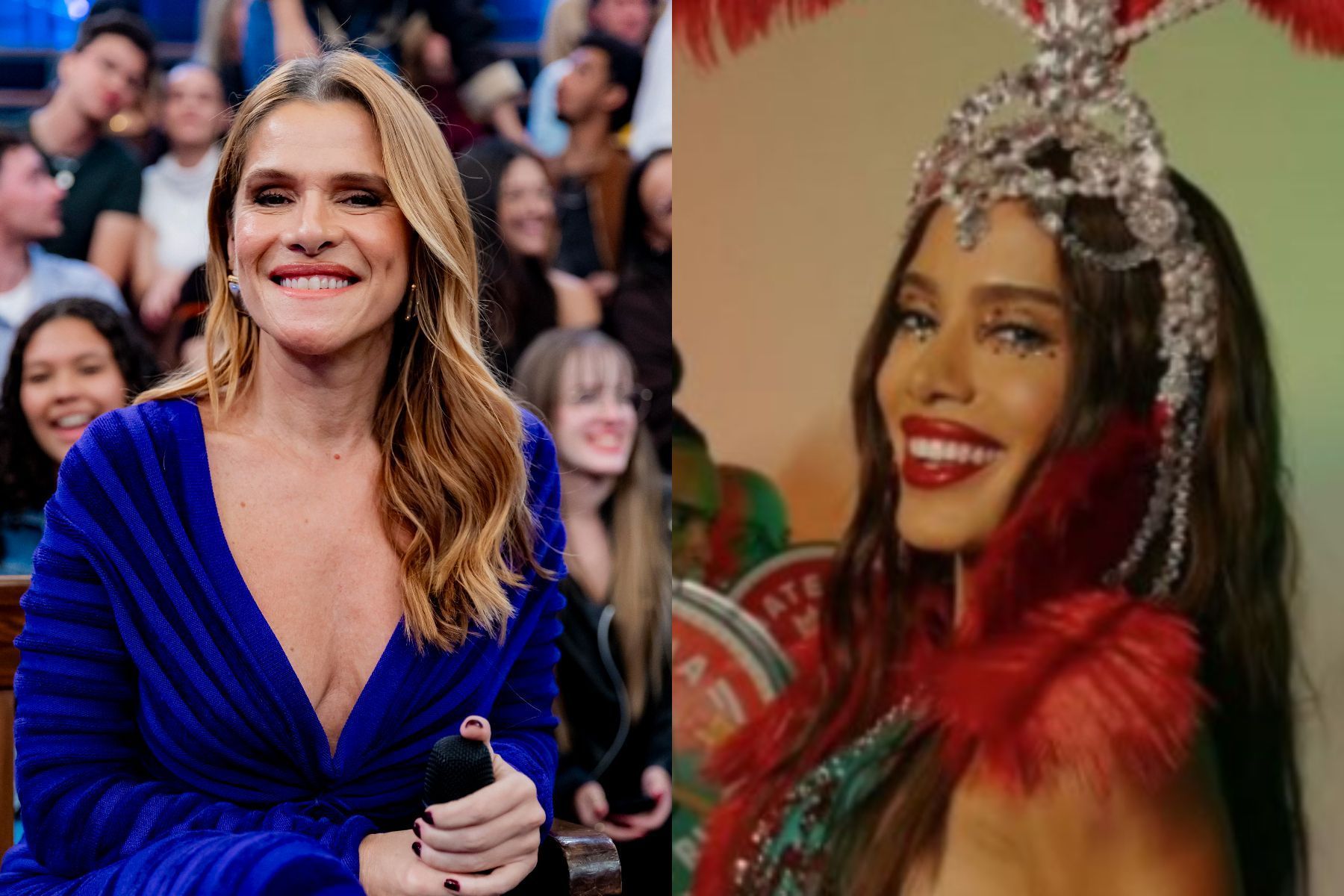 Ingrid Guimarães comemora Anitta como rainha no lugar de Virgina na Grande Rio