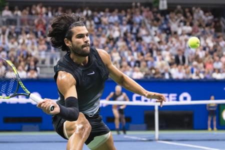 Carlos Alcaraz em ação no US Open