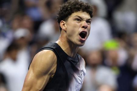 Ben Shelton em ação no US Open
