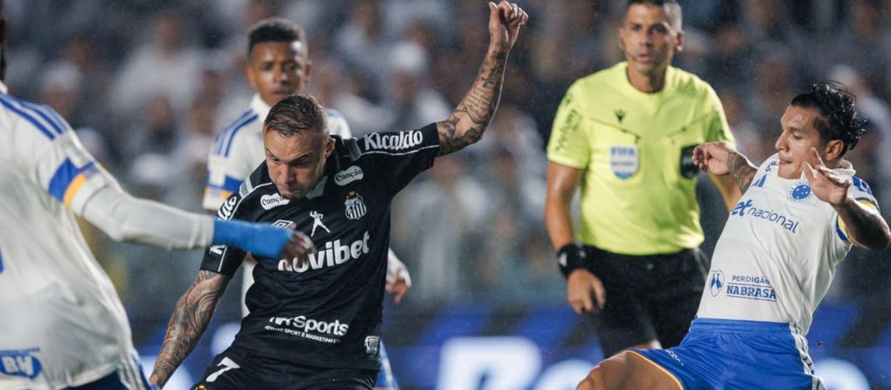 Cruzeiro é dominado, perde para o Santos e desperdiça chance de entrar no G4 da Série A