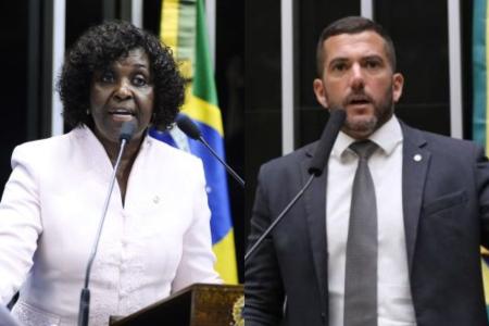 Benedita da Silva (PT) e Carlos Jordy (PL)