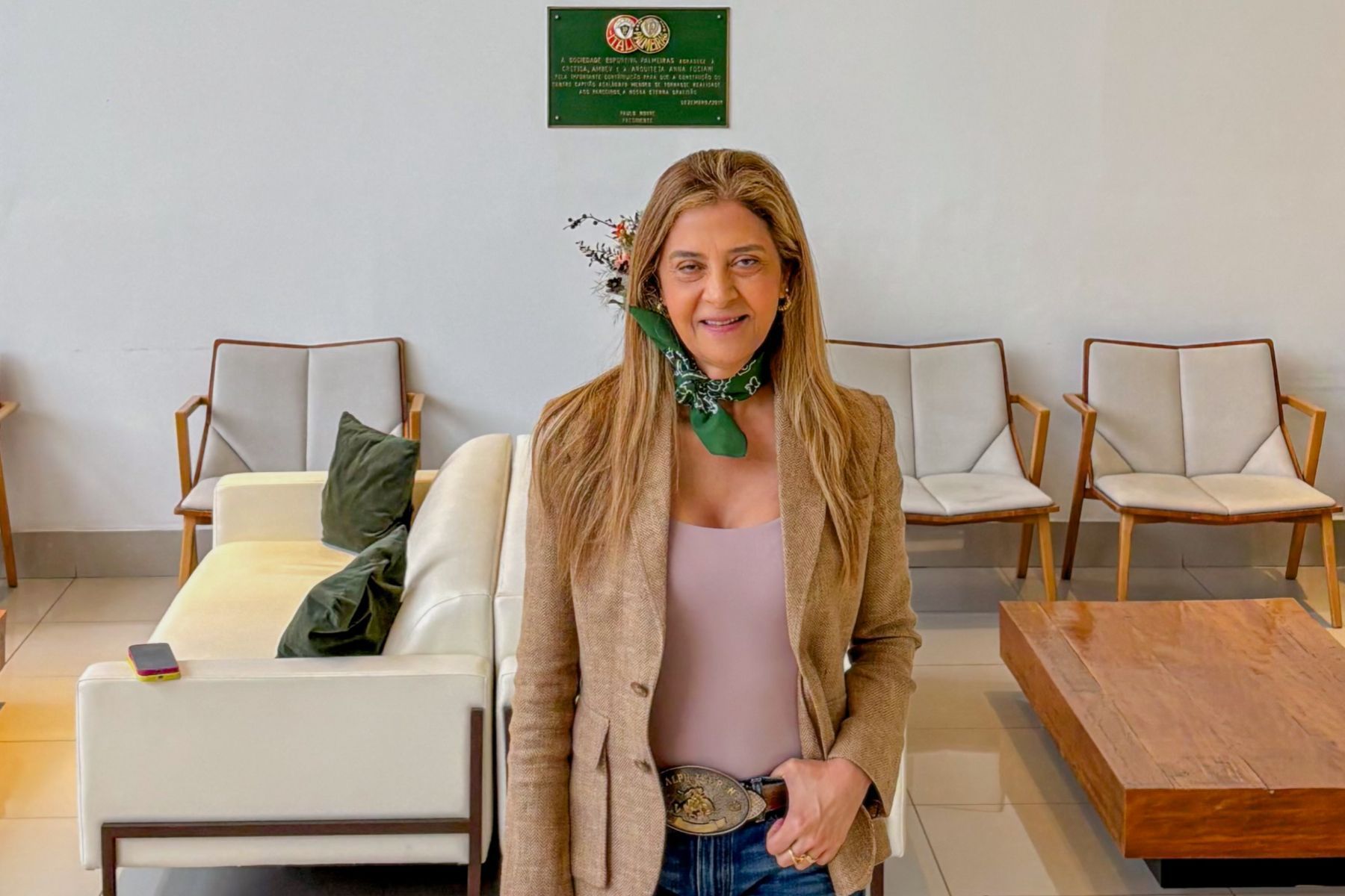 Leila Pereira publica meme de Carlos Miguel após classificação do Palmeiras: 'Demais'