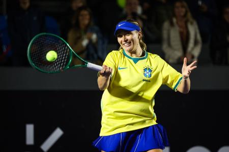 Paula Badosa em ação no SP Open