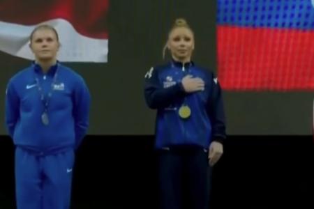 Flavia Saraiva ganhou medalha de ouro na Copa do Mundo de Ginástica Artística • Reprodução/sportv