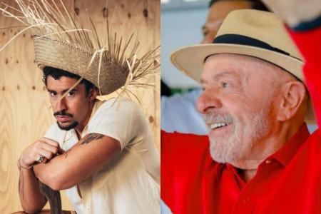 Presidente brasileiro Luiz Inácio Lula da Silva e o artista porto-riquenho Bad Bunny.