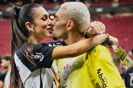 Pétala Barreiros e Matheuzinho, do Corinthians • Reprodução/Instagram Pétala Barreiros