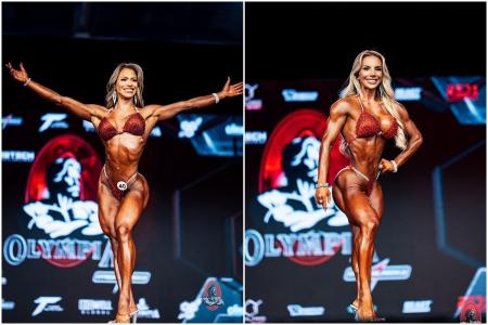 Eduarda Bezerra e Isa Nunes nas prévias da Wellness no Mr. Olympia 2026