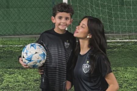 Namorada de Carrascal e filho • Reprodução/Instagram Evellin Nicomendes