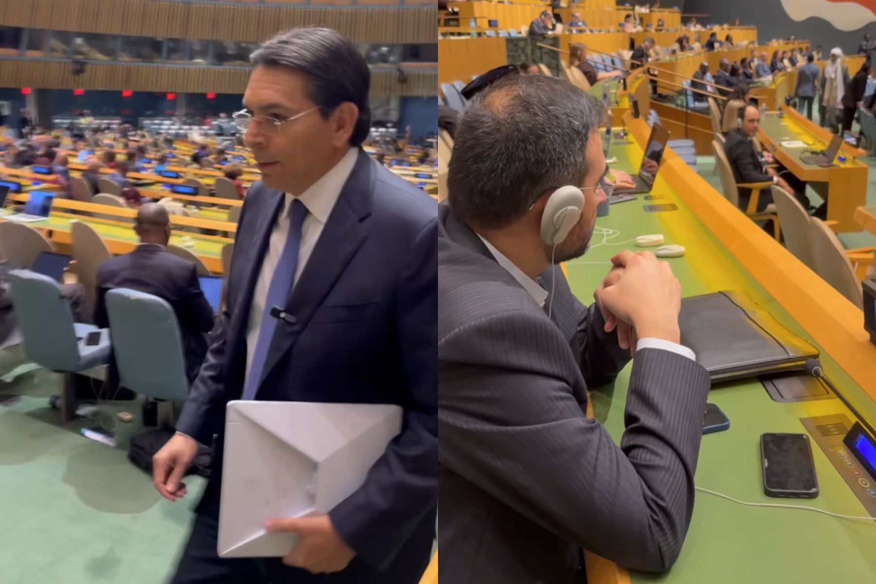 Embaixador de Israel na ONU provoca diplomata iraniano no plenário da Assembleia Geral