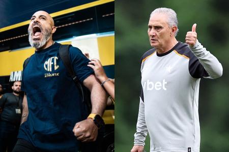 Rafael Guanaes e Tite são os atuais técnicos de Mirassol e Botafogo