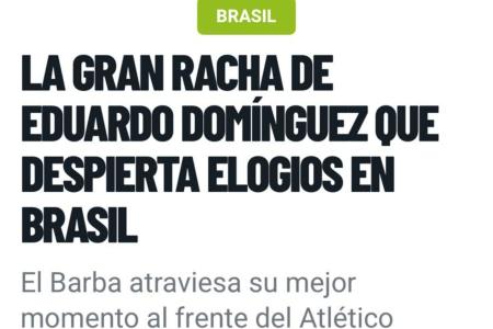 Jornais argentinos exaltam momento de ‘Barba’ à frente do Atlético: ‘Perfeito’ • Reprodução/Diário Ol