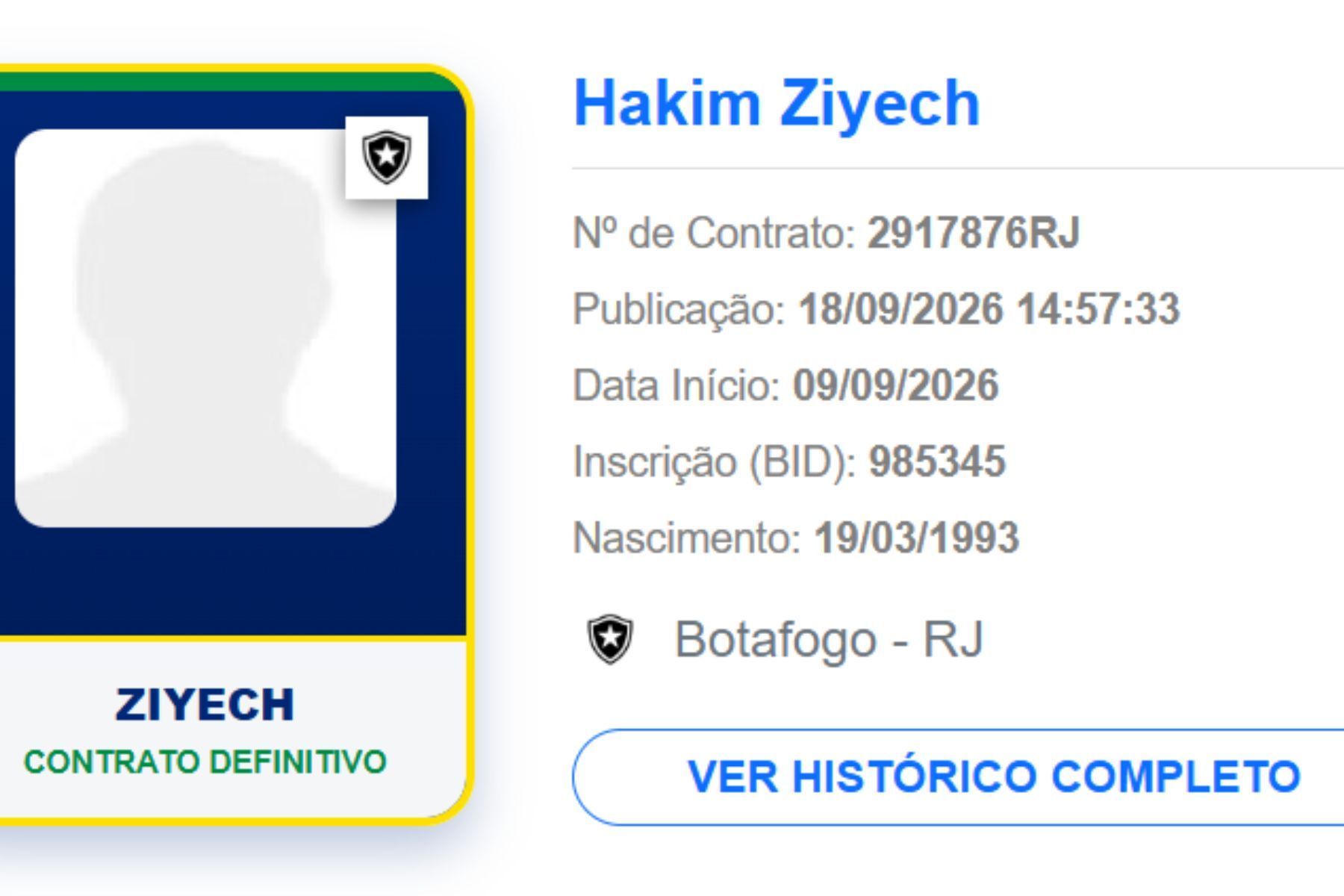 No BID! Ziyech é regularizado e pode estrear pelo Botafogo
