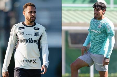 Neymar e Gustavo Gómez devem atuar em Santos x Palmeiras