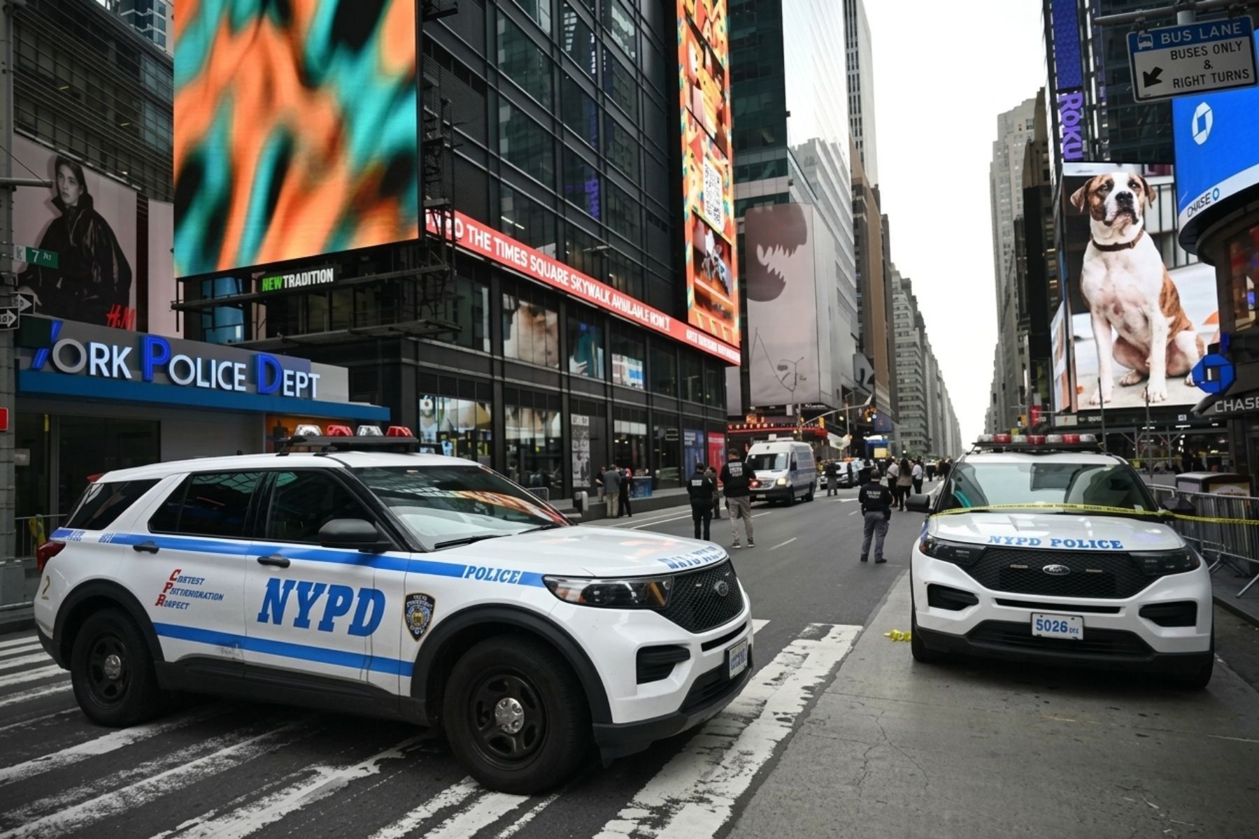 EUA: mulher esfaqueia duas pessoas e é morta por policiais na Times Square, em Nova York