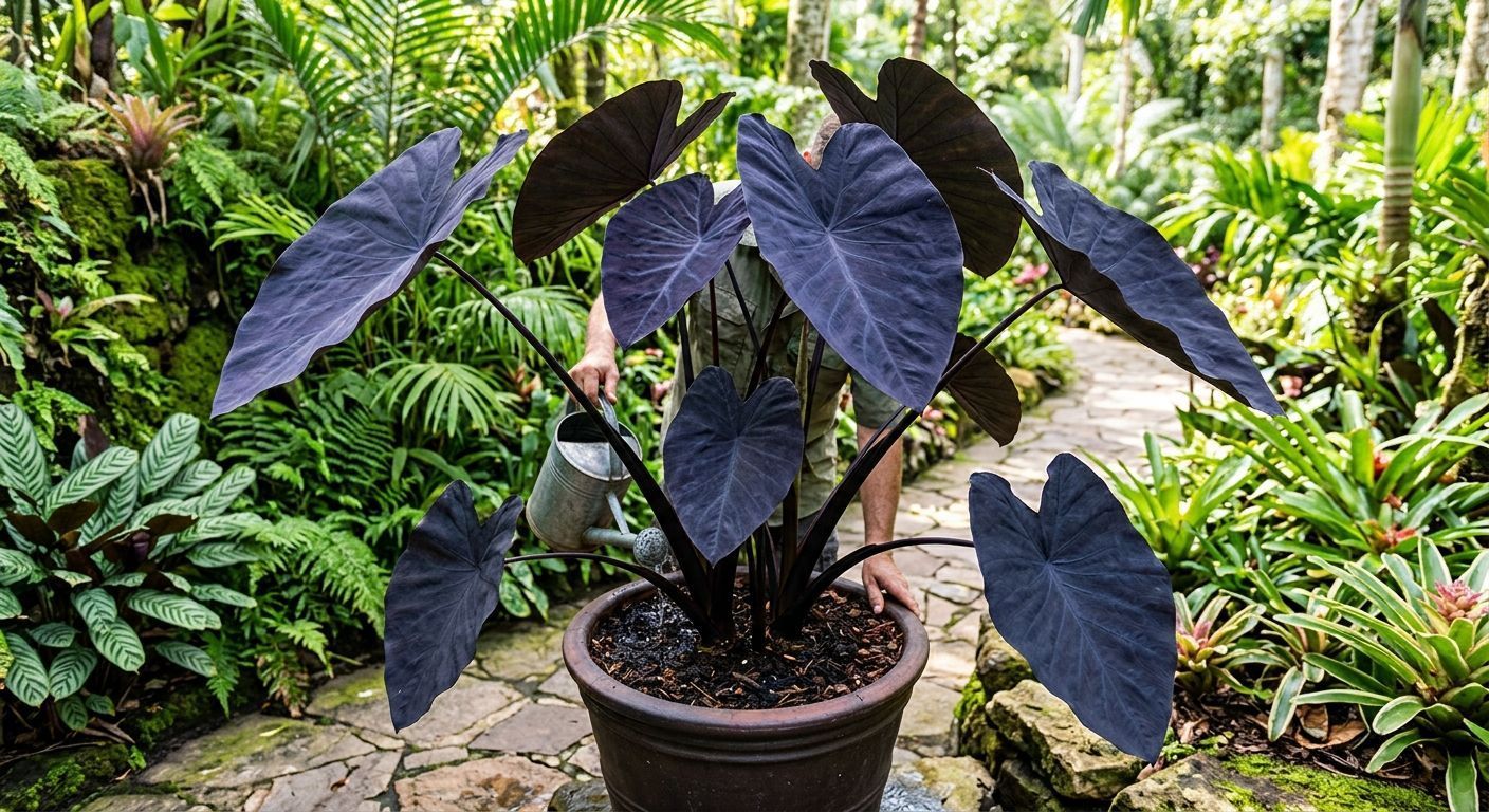 Planta orelha-de-elefante preta: como cultivar suas folhas grandes e fortes para adicionar um toque místico à sua casa