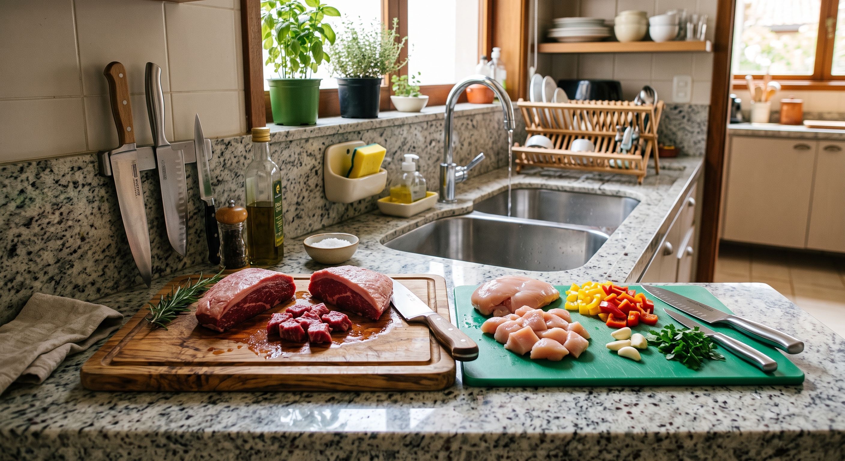 Qual tábua é melhor para cortar alimentos: madeira, plástico ou metal