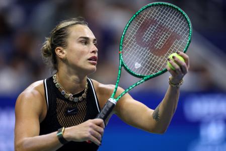 Aryna Sabalenka em ação no US Open 2026