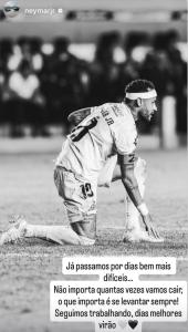 Post de Neymar após eliminação do Santos para o Atlético na Copa Sul-Americana • Instagram / Neymar