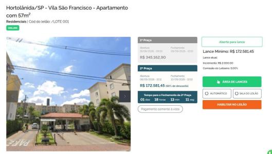 Franco Leilões tem imóvel disponível em Hortolândia (SP) • Franco Leilões