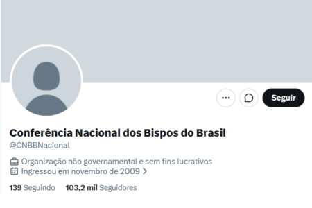 Perfil da CNBB na rede social X • Reprodução/X