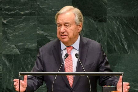Secretáio-geral da ONU, Antonio Guterres discursa na 81ª Assembleia Geral em Nova York, nos Estados Unidos