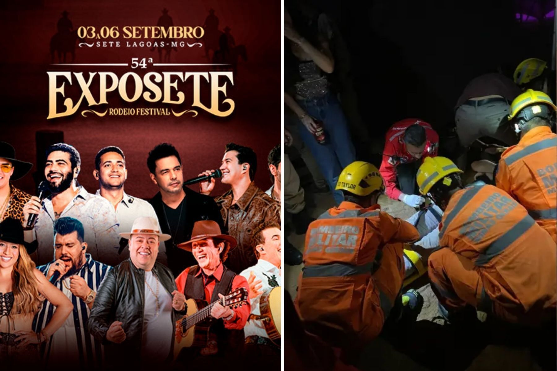 Sobe para 25 o número de feridos após segundo desabamento seguido na Exposete, em Sete Lagoas