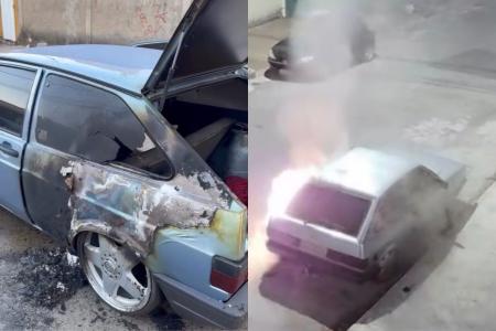 DUPLA ATEIA FOGO EM CARRO EM CONTAGEM