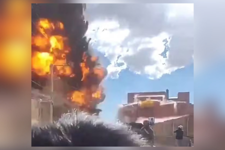 Explosão em quartel de Viacha, na Bolívia • Reprodução/Redes Sociais