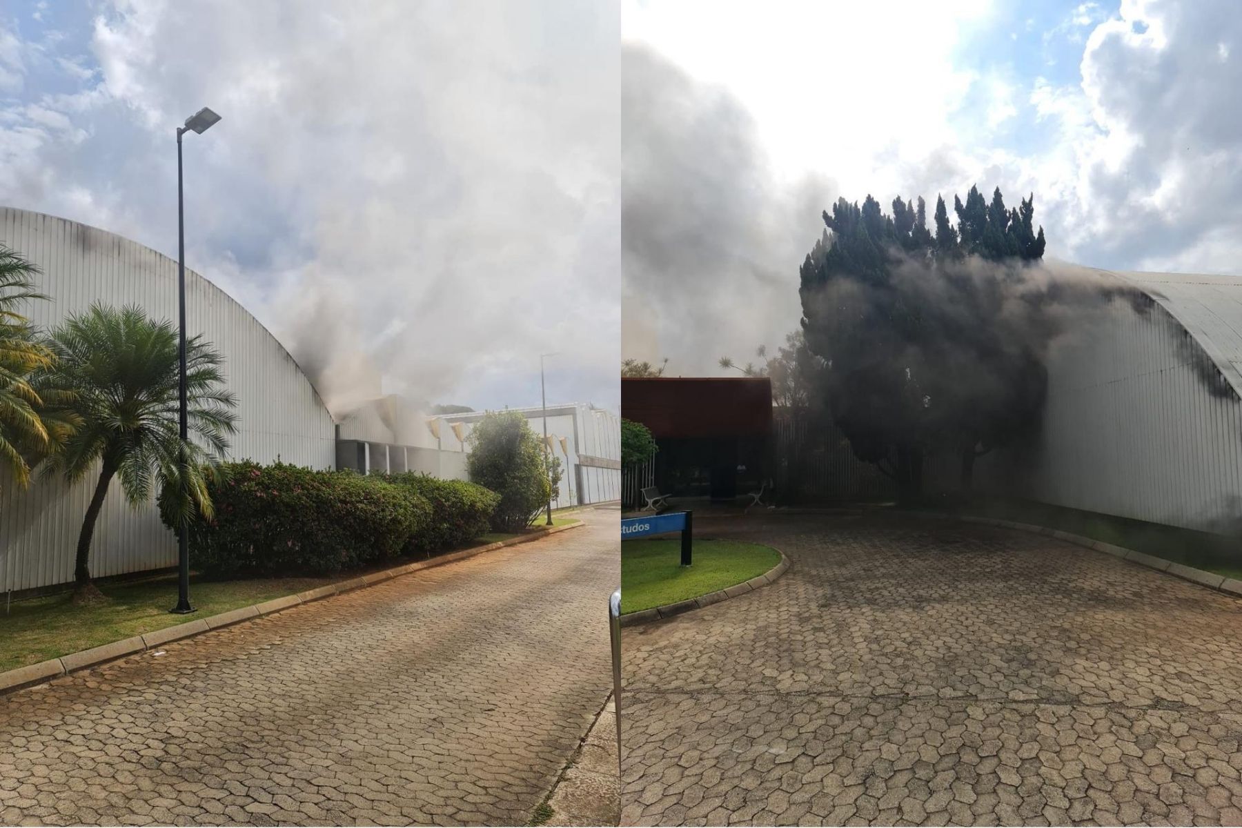 Incêndio atinge auditório do Hospital Sarah Kubitschek, em BH, e mobiliza bombeiros