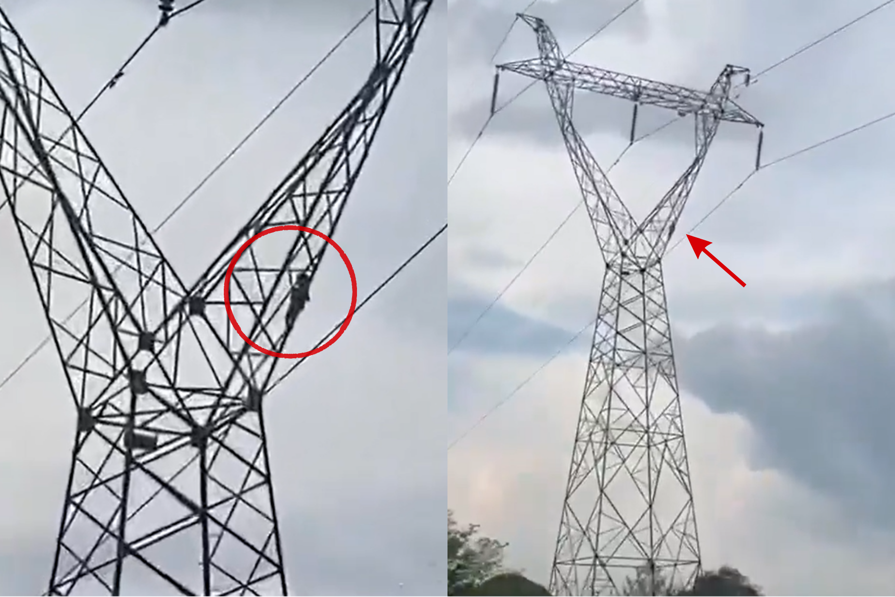 Criança de 5 anos é resgatada após escalar torre de transmissão de energia elétrica; veja vídeo