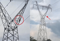 Criança de 5 anos é resgatada após escalar torre de transmissão de energia elétrica; veja vídeo