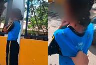Vídeo: motoboy salva aluna de ataque de abelhas na porta de escola na Grande BH