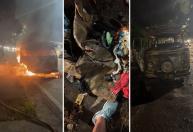 Incêndio destrói Kombi e mercadorias de costureiro dos motociclistas na Grande BH