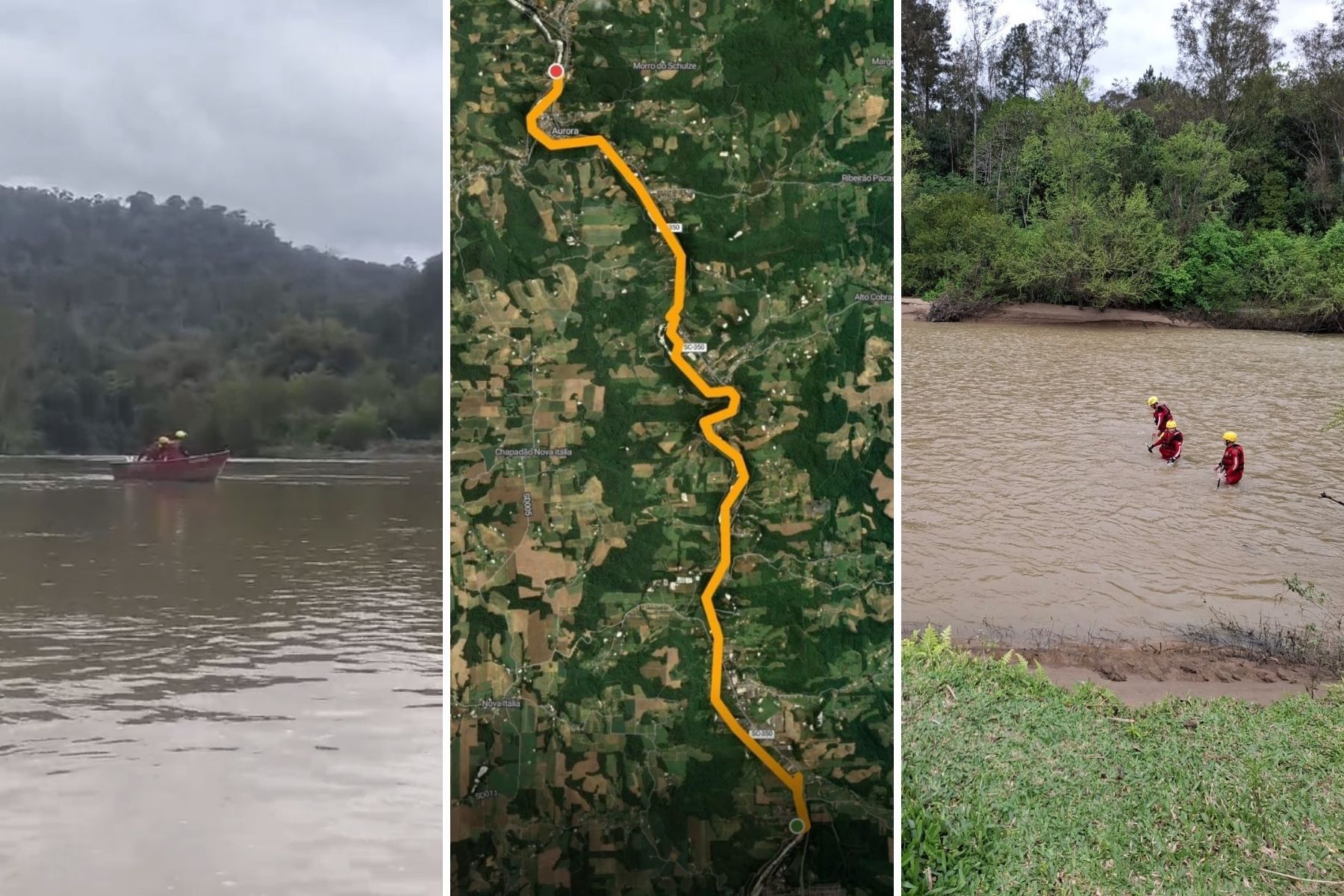 Autoridades fecham comportas da Barragem Sul para realizar buscas por menino desaparecido em SC